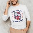 It's a Good Day To Read a Book Cute Cat Book Day Girls Boys Unisex Long Sleeve T-Shirt
