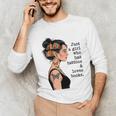 Just a Girl Who Has Tattoos And Love Books Tattooed Inked Unisex Long Sleeve T-Shirt