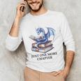 Just One More Chapter Book Dragon Reading Book Lover Bookish Unisex Long Sleeve T-Shirt