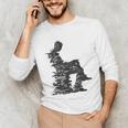 Men Pixel Art Geometric Book Human Drawing Graphic Men Unisex Long Sleeve T-Shirt