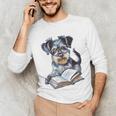 Nerdy Schnauzer Dog Book Lover Glasses Cute Pet For Men Women Kids Unisex Long Sleeve T-Shirt Nerdy Schnauzer Dog Book Lover Glasses Cute Pet For Men Women Kids Unisex Long Sleeve T-Shirt
