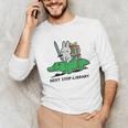 Next Stop Library Reading Book Unisex Long Sleeve T-Shirt
