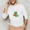 Professional Bookworm Reading Lover Cute Worm Glasses Book Unisex Long Sleeve T-Shirt