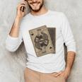 Queen Of Books Playing Card Aesthetic For Book Lovers Premium Tri-Blend Unisex Long Sleeve T-Shirt