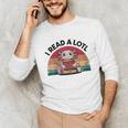 I Read Alotl Axolotl Retro Reading Books Lover Vintage Unisex Long Sleeve T-Shirt I Read Alotl Axolotl Retro Reading Books Lover Vintage Unisex Long Sleeve T-Shirt