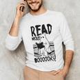 Read More Books Ghost Halloween Reading Teacher Literacy Unisex Long Sleeve T-Shirt Read More Books Ghost Halloween Reading Teacher Literacy Unisex Long Sleeve T-Shirt