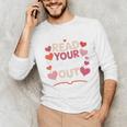Read Your Heart Out Teacher Valentines Day Reading Book Love Unisex Long Sleeve T-Shirt