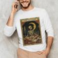 The Reader Tarot Card Book Lover Skeleton Art Goth Style Unisex Long Sleeve T-Shirt