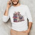 Reading A Book Per Day Keeps Reality Away Skeleton Books Unisex Long Sleeve T-Shirt Reading A Book Per Day Keeps Reality Away Skeleton Books Unisex Long Sleeve T-Shirt