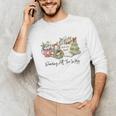Reading All The Way Christmas Book Lover For Women And Teens Unisex Long Sleeve T-Shirt