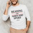 Reading Is My Favorite Sport Book Lover Saying Quote Unisex Long Sleeve T-Shirt