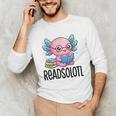 Readsolotl Cute Axolotl Reading Book Kawaii Pink Aesthetic Unisex Long Sleeve T-Shirt Readsolotl Cute Axolotl Reading Book Kawaii Pink Aesthetic Unisex Long Sleeve T-Shirt