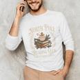 Retro North Pole Reading Club Hot Cocoa Book Lovers Xmas Unisex Long Sleeve T-Shirt