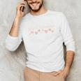 School Librarian Valentines Day Daisy Library Book Lover Premium Unisex Long Sleeve T-Shirt
