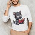 Scottish Terrier Reading a Book Dog Unisex Long Sleeve T-Shirt