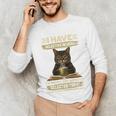 i Have Selective Hearing Cat Coffee Books Retro Unisex Long Sleeve T-Shirt