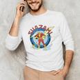 Shazam Comic Book Art Heroic Portrait Vintage Unisex Long Sleeve T-Shirt