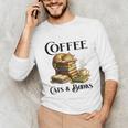 Sleeping Cat And Books With Coffee Lover Unisex Long Sleeve T-Shirt Sleeping Cat And Books With Coffee Lover Unisex Long Sleeve T-Shirt
