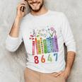 Subtle Floral Foxglove Daisy Tulip Book Lover Unisex Long Sleeve T-Shirt