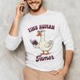 Teacher Silly Goose Reading Book Teaching Tiny Human Tamer Unisex Long Sleeve T-Shirt Teacher Silly Goose Reading Book Teaching Tiny Human Tamer Unisex Long Sleeve T-Shirt
