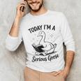 Today I'm A Serious Goose Animal Reading Book Lovers Unisex Long Sleeve T-Shirt Today I'm A Serious Goose Animal Reading Book Lovers Unisex Long Sleeve T-Shirt
