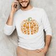 Vintage Book Pumpkin Autumn Fall Librarians Bookworm Teacher Unisex Long Sleeve T-Shirt
