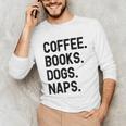 Vintage Coffee Books Dogs Naps Retro Unisex Long Sleeve T-Shirt