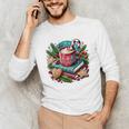 Vintage Cozy Winter Hot Cocoa Books Gingerbread Book Lovers Unisex Long Sleeve T-Shirt Vintage Cozy Winter Hot Cocoa Books Gingerbread Book Lovers Unisex Long Sleeve T-Shirt