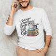 Vintage I Just Want To Read Books And Pet Cats Cat Raglan Baseball Tee Unisex Long Sleeve T-Shirt
