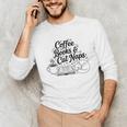 Vintage Retro Coffee Books & Cat Naps Unisex Long Sleeve T-Shirt