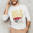 Wake Up Smarter Librarian Book Stack Premium Tri-Blend Unisex Long Sleeve T-Shirt