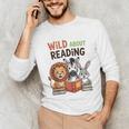 Wild About Reading Zoo Animals For Bookworm Book Reader Unisex Long Sleeve T-Shirt Wild About Reading Zoo Animals For Bookworm Book Reader Unisex Long Sleeve T-Shirt