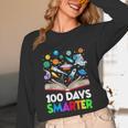 100th Day Of School Astronaut Books Space 100 Days Smarter Unisex Long Sleeve T-Shirt