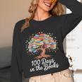 100th Day Of School Books Tree Reading Unisex Long Sleeve T-Shirt