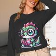 Adorable Book Lover Basilisk With Reading Glasses Cute Unisex Long Sleeve T-Shirt Adorable Book Lover Basilisk With Reading Glasses Cute Unisex Long Sleeve T-Shirt