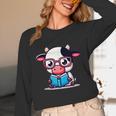 Adorable Book Lover Cow With Reading Glasses Cute Unisex Long Sleeve T-Shirt Adorable Book Lover Cow With Reading Glasses Cute Unisex Long Sleeve T-Shirt