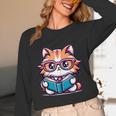 Adorable Book Lover Maine Coon Cat With Reading Glasses Cute Unisex Long Sleeve T-Shirt Adorable Book Lover Maine Coon Cat With Reading Glasses Cute Unisex Long Sleeve T-Shirt