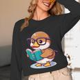 Adorable Book Lover Mallard Duck With Reading Glasses Cute Unisex Long Sleeve T-Shirt Adorable Book Lover Mallard Duck With Reading Glasses Cute Unisex Long Sleeve T-Shirt