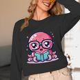 Adorable Book Lover Octopus With Reading Glasses Cute Unisex Long Sleeve T-Shirt