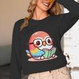 Adorable Book Lover Parrot With Reading Glasses Cute Unisex Long Sleeve T-Shirt