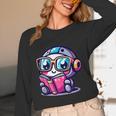 Adorable Book Lover Robot With Reading Glasses Cute Unisex Long Sleeve T-Shirt