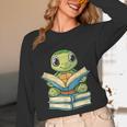 Adorable Turtle Reading Books Unisex Long Sleeve T-Shirt