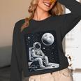 Aesthetic Spaceman Astronaut On The Moon Space Introvert Unisex Long Sleeve T-Shirt Aesthetic Spaceman Astronaut On The Moon Space Introvert Unisex Long Sleeve T-Shirt