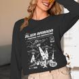 Alien Abduction UFO Lovers Comic Book Style Shirt Unisex Long Sleeve T-Shirt