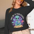Alien Reader Reading Teacher Librarian Book Lover Unisex Long Sleeve T-Shirt