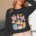 Apple Disco Pencil Books Bow Teacher Student Back To School Unisex Long Sleeve T-Shirt Apple Disco Pencil Books Bow Teacher Student Back To School Unisex Long Sleeve T-Shirt