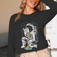 Astronaut Reading Book Space Galaxy Bookworm Men Women Kids Unisex Long Sleeve T-Shirt