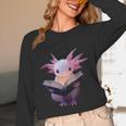 Axolotl Bookworm Reading Book Kawaii Graphic Unisex Long Sleeve T-Shirt Axolotl Bookworm Reading Book Kawaii Graphic Unisex Long Sleeve T-Shirt