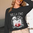 Bella Ciao Goodbye Beautiful Skull Book Of Dark Magic Occult Unisex Long Sleeve T-Shirt Bella Ciao Goodbye Beautiful Skull Book Of Dark Magic Occult Unisex Long Sleeve T-Shirt