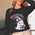 Boo Ghost Books Coquette Bow Halloween Women School Teacher Unisex Long Sleeve T-Shirt Boo Ghost Books Coquette Bow Halloween Women School Teacher Unisex Long Sleeve T-Shirt